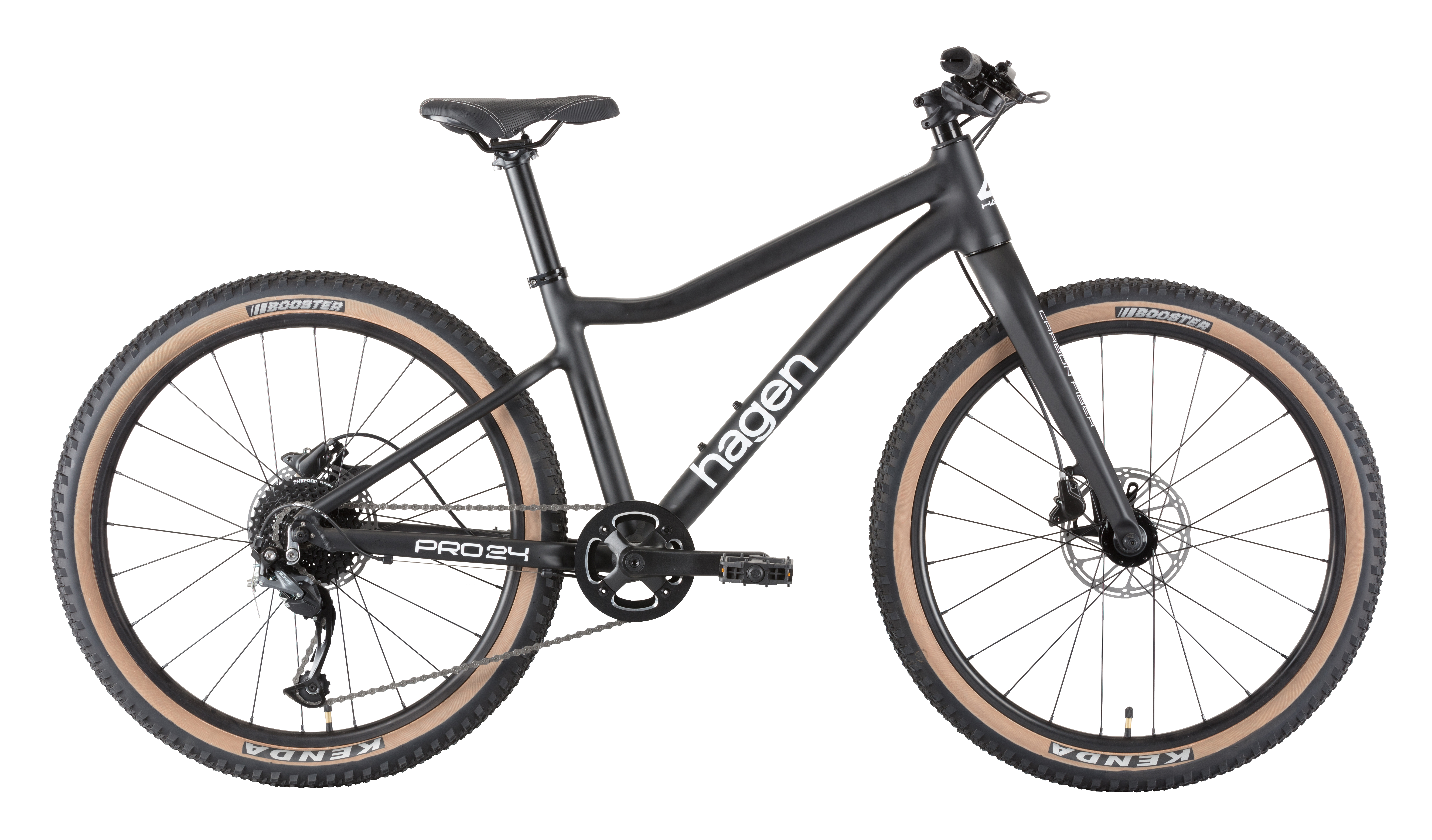Велосипед 24" Hagen Teen Pro 24 Carbon, черный, 2XS (13,5)