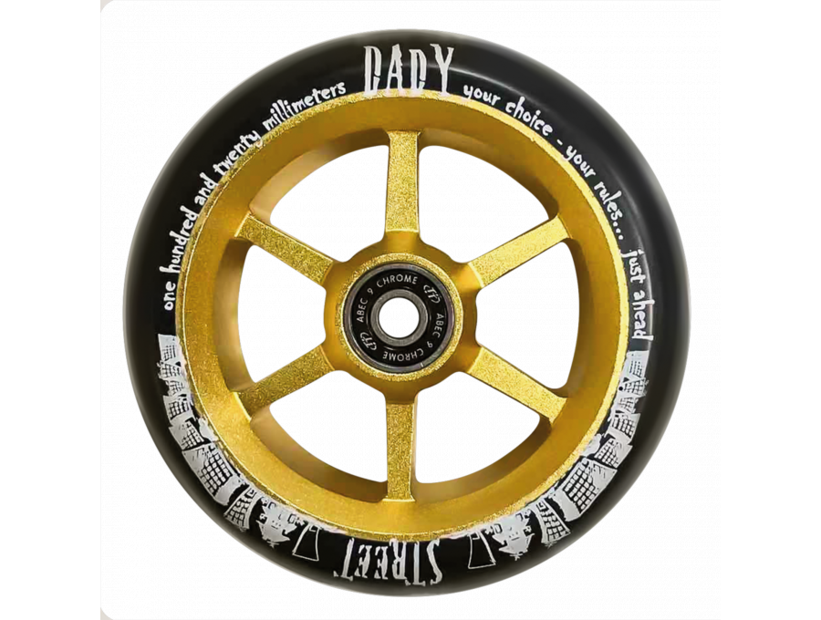 Колесо TECHTEAM 6ST Street Dady 120 черн/бронзовый