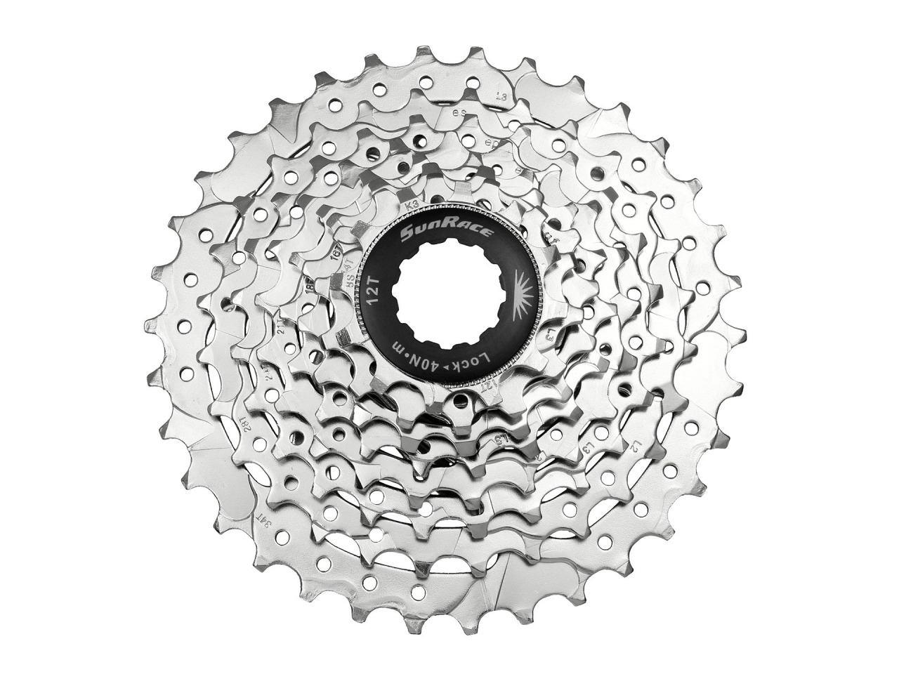 Кассета Sun Race M66, 8 передач, 12-34T, никель