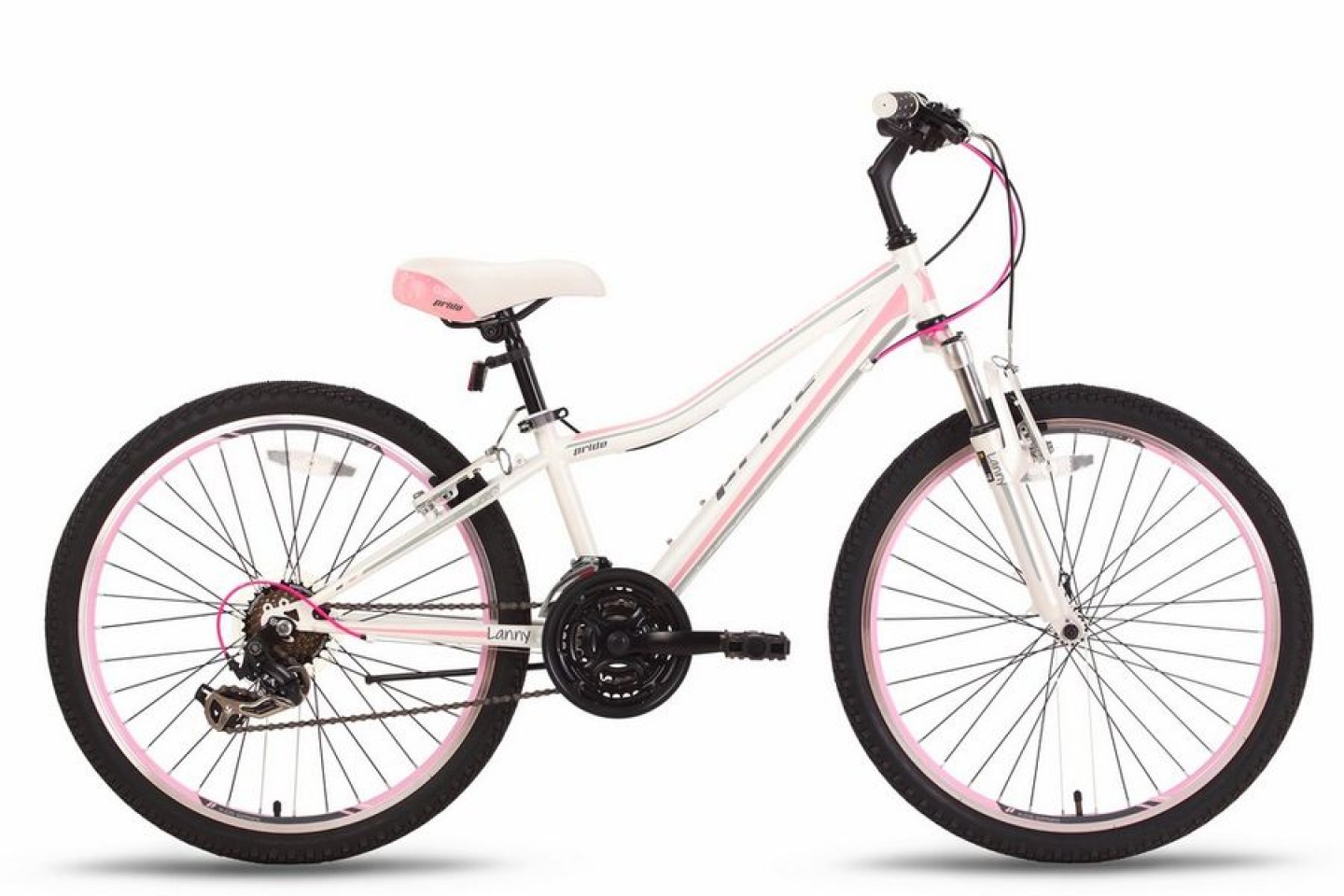 Велосипед 24" PRIDE LANNY 21 Белый с розовым 2016