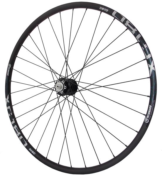 Колесо переднее 700" обод WEINMANN discbull, чер.,пистон., 32h втулка DT Cerit 100mm 6-болт QR
