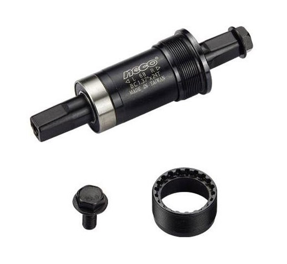 Каретка Neco BSA B910, картридж, пром.подш.,чашки сталь, стальной корпус, 68*113.5мм, черная