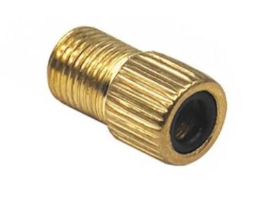 Переходник BEE PUMP, с Presta на автомобильный ниппель (FV-AV), сталь, золотистый (10/150)