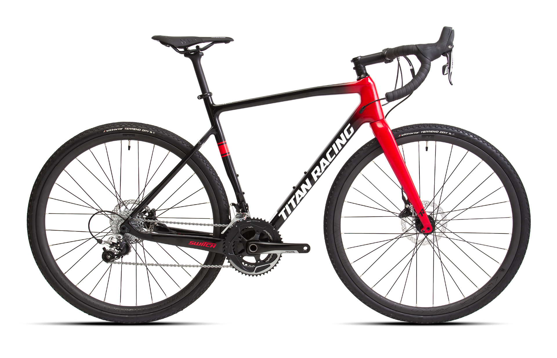Велосипед 700C Titan Racing Switch Carbon Elite Рама L 56cm Black/Red/White