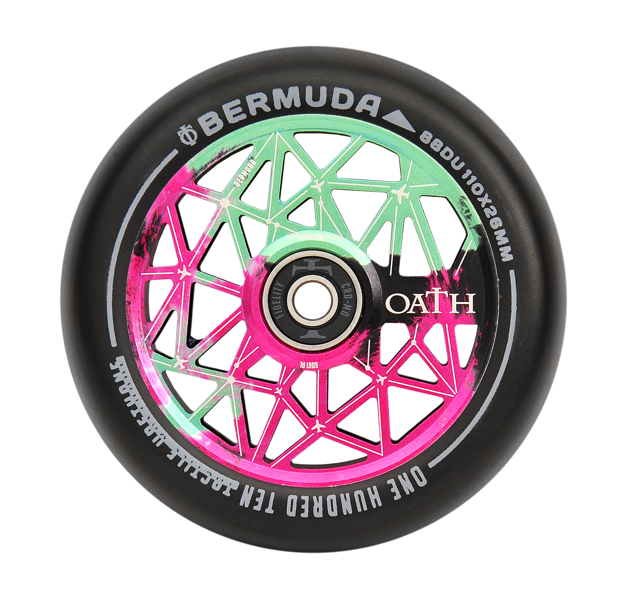 Колесо OATH Bermuda 110 зелен/розов/черн (комплект 2шт)