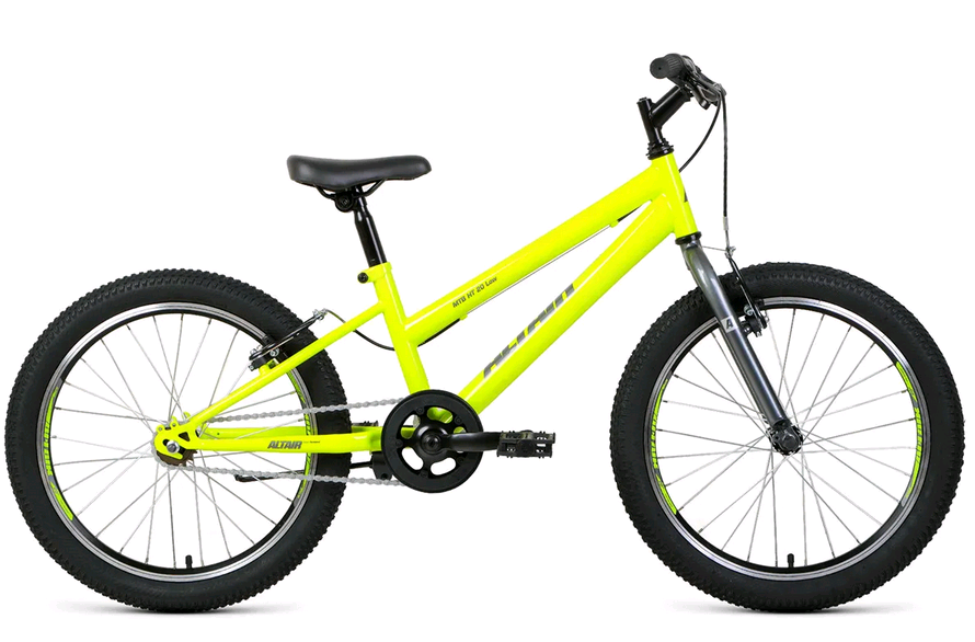 Велосипед 20" ALTAIR HT 20 LOW Рама 10.5" ярко-зеленый/серый 2021