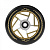 Колесо FUZION Apollo 24x110 черн/золото (комплект 2шт)