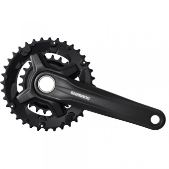 Шатуны Shimano MT210-2B, 175мм, 36/22T, инт. вал, цв. черн, для 9ск., CL:+3мм