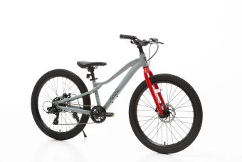 Велосипед 24" FEEL Max Light рама 12"/7s Серый-красный